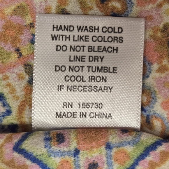 Rose & Olive Multicolor Geometric Button Up Blouse/Top Plus Size 1X - Picture 10 of 11